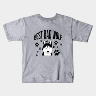 Best dad wolf Kids T-Shirt